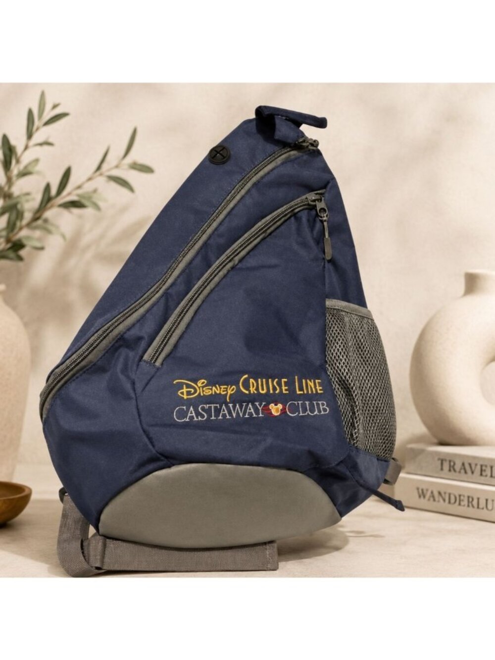 Disney Cruise Line Castaway Club Sling Backpack Navy Travel Bag Daypack